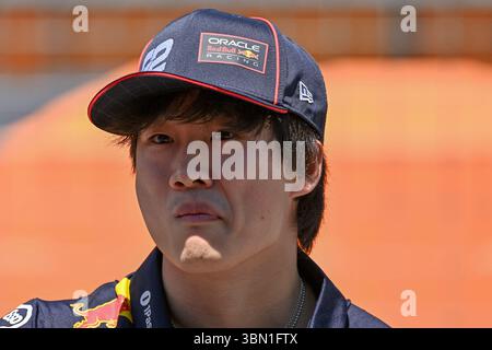 SPIELBERG, AUTRICHE - JUIN 29 : Yuki Tsunoda du Japon et Oracle Red Bull Racing lors du Grand Prix de F1 d'Autriche sur le circuit Red Bull Ring le 29 juin 2025 à Spielberg, Autriche.(photo de Vince Mignott/Alamy Live News) Banque D'Images