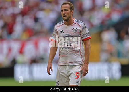 Miami, États-Unis. 29 juin 2025. Harry Kane du FC Bayern Munich, lors du match entre le CR Flamengo et le FC Bayern Munich, pour la manche 16 de la Coupe du monde des clubs de la FIFA 2025, au Hard Rock Stadium de Miami, États-Unis, le 29 juin 2025. Photo : Heuler Andrey/DiaEsportivo/Alamy Live News crédit : DiaEsportivo/Alamy Live News Banque D'Images