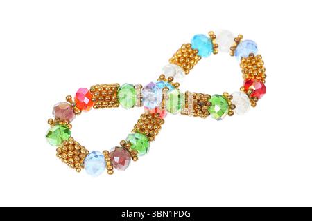 c'est bracelet gemmes isolé sur blanc. Banque D'Images