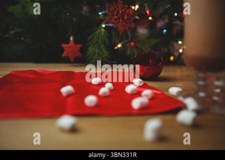 Décoration sur table pendant la période de noël Banque D'Images