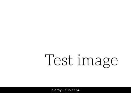 Tester le message d'image sur fond blanc Banque D'Images