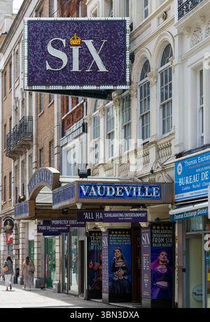 Six the musical est présenté au théâtre Vaudeville, Strand, centre de Londres, Angleterre, Royaume-Uni Banque D'Images