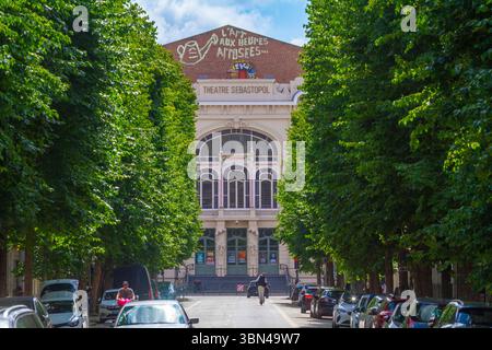 France, hauts de France, Nord, Lille. La façade du théâtre Sébastopol. Banque D'Images