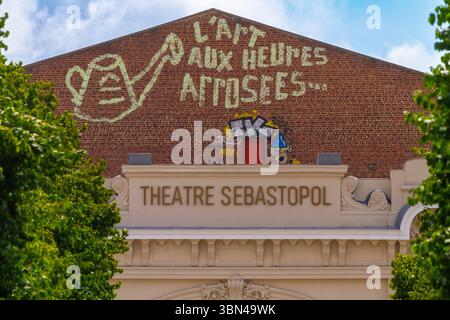 France, hauts de France, Nord, Lille. La façade du théâtre Sébastopol. Banque D'Images