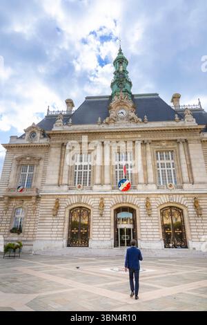 France, Ile-de-France, hauts-de-Seine, Levallois-Perret. Hôtel de ville Banque D'Images