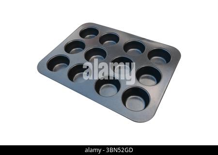 biscuits et moisissure de boulangerie isolés sur blanc. Banque D'Images