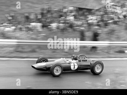 Grand Prix de Belgique 1963, vainqueur Jim Clark dans Lotus Climax Banque D'Images
