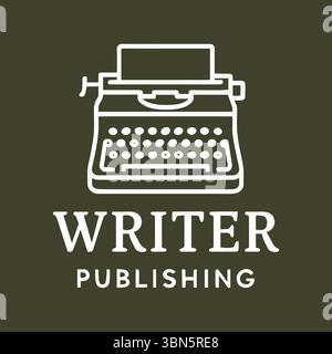 Graphique de machine à écrire classique pour les écrivains et les éditeurs un symbole intemporel Illustration de Vecteur