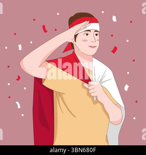 Illustration vectorielle gratuite dirgahayu indonesia jour de l'indépendance hutte indonésie Banque D'Images
