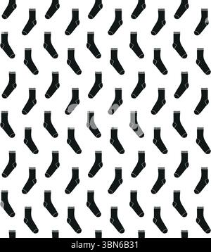 Modèle sans couture vectoriel de chaussette dessinée à la main Illustration de Vecteur