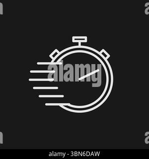 Icône du chronomètre rapide pour la livraison express, les délais urgents et les performances à grande vitesse Illustration de Vecteur