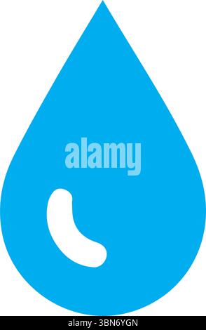 illustration vectorielle d'icône d'eau de goutte isolée sur blanc Illustration de Vecteur