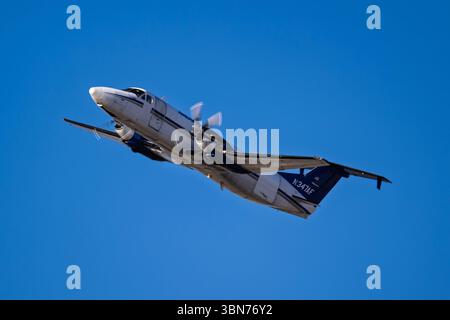Sky Harbor Airport 6-14-2025 Phoenix AZ États-Unis Ameriflite Beechcraft 1900C N347AF départ de Phoenix Sky Harbor Intl. Aéroport. Banque D'Images