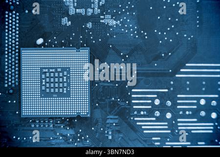 Micro-PIECES dans une puce informatique Banque D'Images