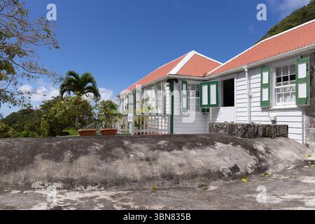 Bâtiments à Windwardside, Saba, petites Antilles Banque D'Images