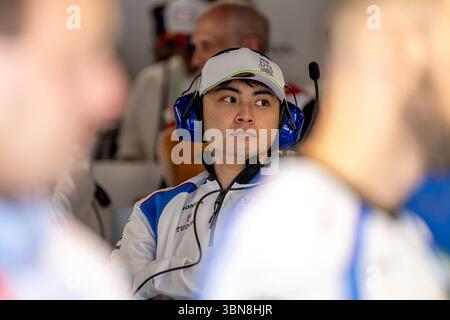 CIRCUIT GILLES VILLENEUVE, CANADA - 13 JUIN : Ayumu Iwasa, pilote de réserve de l'équipe Racing Bulls, lors du Grand Prix du Canada au circuit Gilles Villeneuve le vendredi 13 juin 2025 à Montréal, Canada (photo Michael Potts/Agence BSR) crédit : Agence BSR/Alamy Live News Banque D'Images