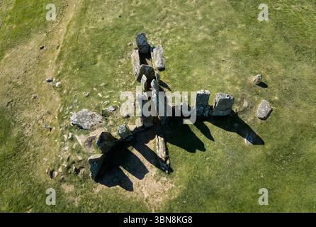 Vue aérienne de la tombe méga-riche de Newton Stewart dans le sud de l'Écosse, vue aérienne britannique du Banque D'Images