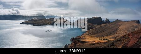 Route de randonnée Ponta de San Lorenzo sur l'île de Madère. Loisirs actifs et trekking à Madère. Banque D'Images