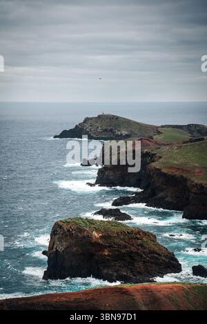Route de randonnée Ponta de San Lorenzo sur l'île de Madère. Loisirs actifs et trekking à Madère. Banque D'Images