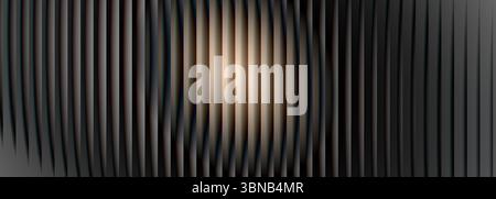 Fond abstrait large géométrique sombre avec effet nervuré et dégradé de cercle. Conception de bannière large d'illustration vectorielle Illustration de Vecteur