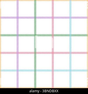 design sans couture tattersall à carreaux multicolores pastel pour le motif et l'arrière-plan. Illustration de Vecteur