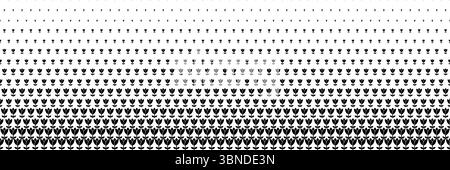 demi-teinte horizontale de fleur noire pour motif et arrière-plan. Illustration de Vecteur