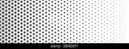 demi-teinte horizontale de fleur de fleur noire moderne pour motif et arrière-plan. Illustration de Vecteur