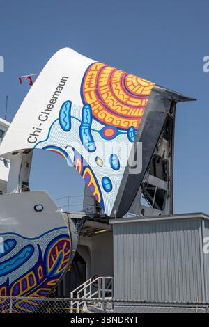 Traversier MS Chi-Cheemaun exploité par Owen Sound Transportation Company, Une société d'État du gouvernement provincial de l'Ontario, Ontario ferrys, Tobermo Banque D'Images