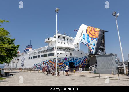 Traversier MS Chi-Cheemaun exploité par Owen Sound Transportation Company, Une société d'État du gouvernement provincial de l'Ontario, Ontario ferrys, Tobermo Banque D'Images