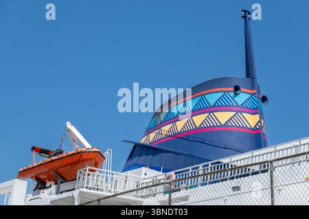 Mme Chi-Cheemaun Ferry Owen Sound Transportation Company, Tobermory à Manitoulin Island, Ontario Ferries, Tobermory. Canada, Stock photo Banque D'Images