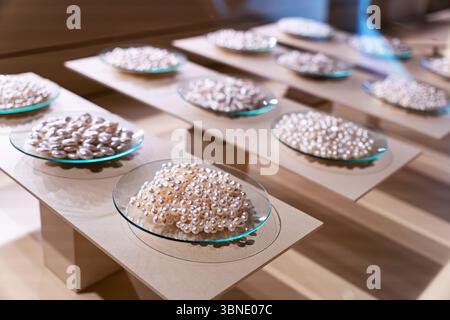 différents types de perles. Qatar Doha : diverses expositions dans le musée national du Qatar , doha, Banque D'Images