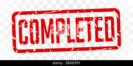 Timbre terminé rectangle encre rouge style grunge. Illustration vectorielle Illustration de Vecteur