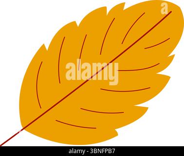 Feuille d'automne isolée sur fond transparent. Élément pour le design de saison. Illustration de Vecteur