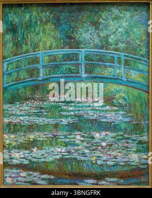 Pont au-dessus d'un étang de nénuphars, huile sur toile, Claude Monet, français, 1899, Metropolitan Museum of Art, New York City, États-Unis Banque D'Images