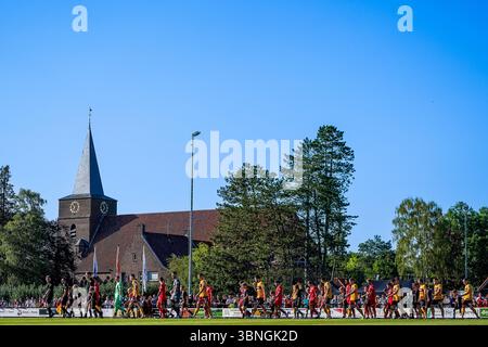 HENGELO, PAYS-BAS - 1er JUILLET : joueur de Motherwell Paul McGinn, gardien de Motherwell Calum Ward, joueur de Motherwell Liam Gordon, joueur de Motherwell Apostolos Stamatelopoulos, joueur de Motherwell Tawanda Maswanhise, joueur de Motherwell John Koutroumbis, joueur de Motherwell Callum Slattery, joueur de Motherwell Elliot Watt, joueur de Motherwell Lukas Fadinger, joueur de Motherwell Ewan Wilson et joueur de Motherwell match amerwell FC Walk FC Friendly FC pendant le 1er juillet 2025 entre les pays-Bas-pays-Bas-Bas-Bas-Bas-Motherwell. (Photo de René Nijhuis) Banque D'Images