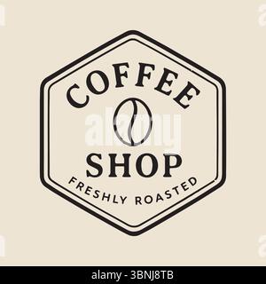 Freshly Roasted Coffee Shop propose une délicieuse infusion chaque jour Illustration de Vecteur