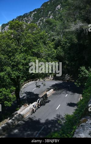 Cyclisme sur route à Majorque, Coll de Soller Banque D'Images