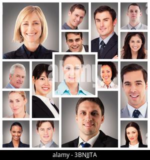 Les gens portrait collage 4x4 Banque D'Images