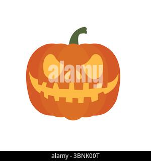 Jack-o'-lanterne halloween Pumpkin face lanterne automne nourriture emoji symbole signe icône illustration vectorielle Illustration de Vecteur