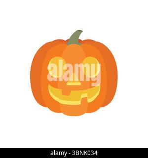 Jack-o'-lanterne halloween Pumpkin face lanterne automne nourriture emoji symbole signe icône illustration vectorielle Illustration de Vecteur