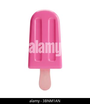 Glace stick rendu 3D minimaliste dans un rendu doux et lisse Banque D'Images