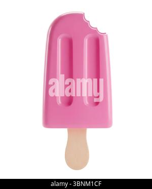 Glace stick rendu 3D minimaliste dans un rendu doux et lisse Banque D'Images