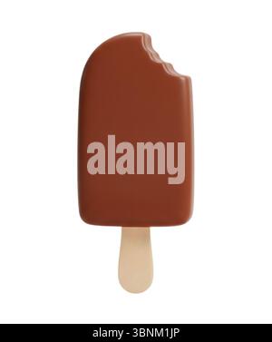 Glace stick rendu 3D minimaliste dans un rendu doux et lisse Banque D'Images