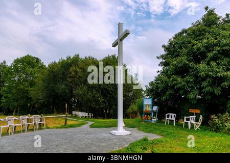 Croix de pèlerinage et lieu de pèlerinage la Croix glorieuse de Dozule (Dozule) dans le pays d'Auge dans le département du Calvados en Normandie Banque D'Images