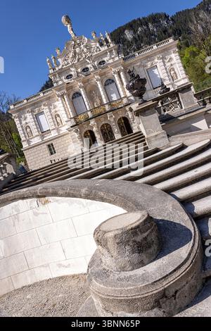 Château de Linderhof. Ettal, Bavière, Allemagne. Banque D'Images
