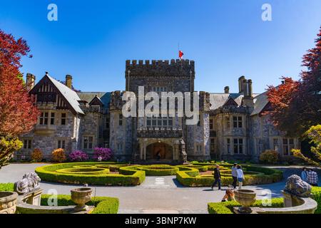 Château de Hatley à l'Université Royal Roads à Victoria, Canada Banque D'Images