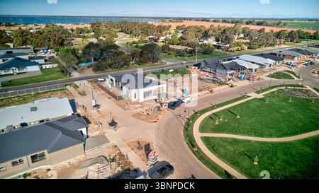 Maisons en construction à Silverwoods près du lac Mulwala Yarrawonga Banque D'Images