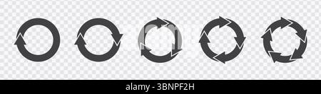 Icônes de flèches de recyclage définies Illustration de Vecteur