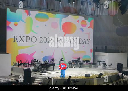EXPO 2025 JAPAN DAY -JPN- 03 juillet 2025, à l'Expo Osaka-Kansai, une cérémonie de la Japan Day a eu lieu à l'EXPO Hall Shine Hut. Un spectacle scénique a été présenté, soulignant l'attrait du Japon lors de l'événement. Osaka Japon Copyright : xKazukixOISHIx Banque D'Images
