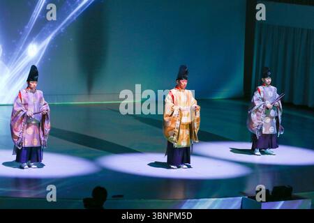 EXPO 2025 JAPAN DAY -JPN- 03 juillet 2025, à l'Expo Osaka-Kansai, une cérémonie de la Japan Day a eu lieu à l'EXPO Hall Shine Hut. Un spectacle scénique a été présenté, soulignant l'attrait du Japon lors de l'événement. Osaka Japon Copyright : xKazukixOISHIx Banque D'Images